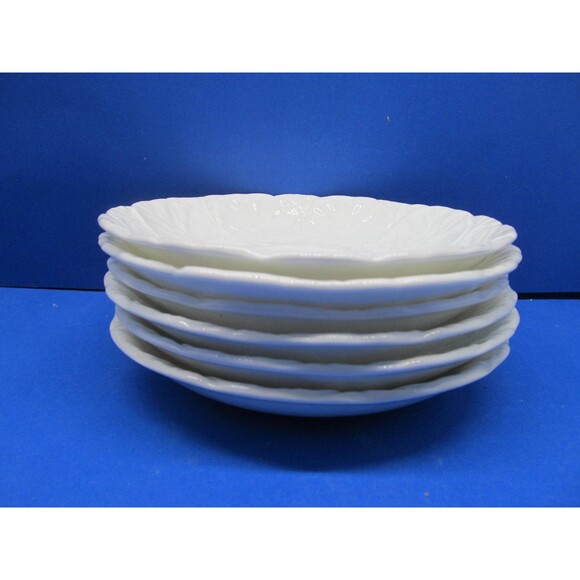 Coalport Country Ware 5 1/2"Embossed Leaf Saucers  Set Of 6  Read Description - Picture 10 of 12